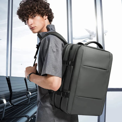 Mochila multifuncional de grande capacidade para laptop, carregamento USB,  Impermeável
