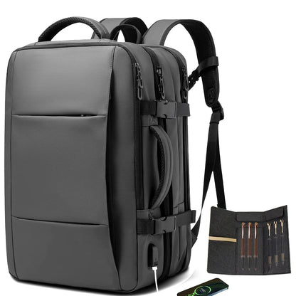 Mochila multifuncional de grande capacidade para laptop, carregamento USB,  Impermeável