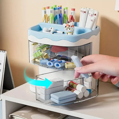 Organizador de Mesa  com Divisores e Gaveta
