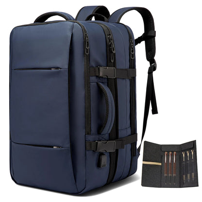 Mochila multifuncional de grande capacidade para laptop, carregamento USB,  Impermeável