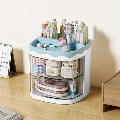 Organizador de Mesa  com Divisores e Gaveta