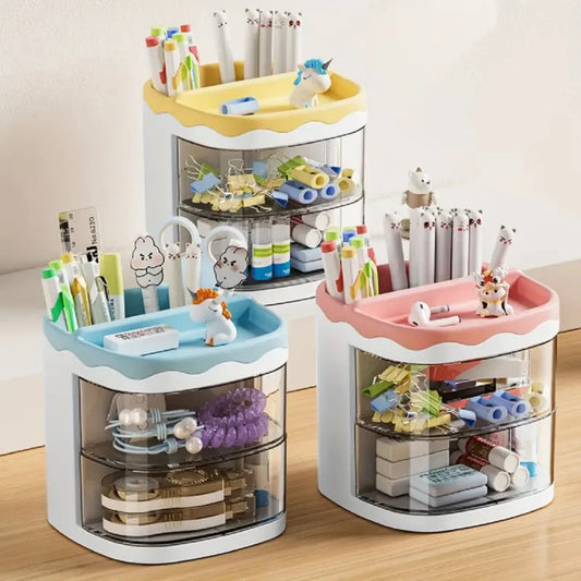 Organizador de Mesa  com Divisores e Gaveta