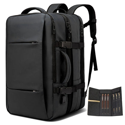 Mochila multifuncional de grande capacidade para laptop, carregamento USB,  Impermeável