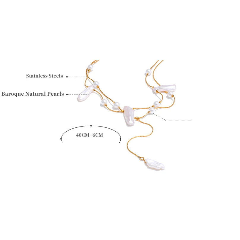 Colar Duplo com Pérolas