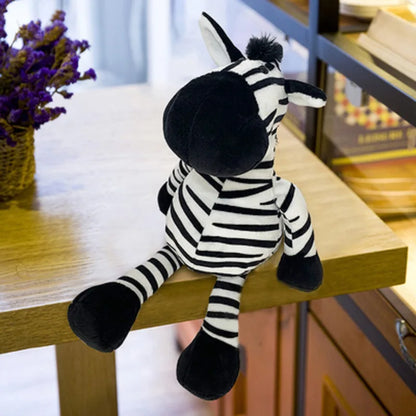 Bicho de Pelúcia  de Animais da Floresta – Leão, Tigre, Elefante, Macaco, Leopardo, Girafa e Guaxinim, 25cm para Crianças