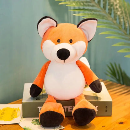 Bicho de Pelúcia  de Animais da Floresta – Leão, Tigre, Elefante, Macaco, Leopardo, Girafa e Guaxinim, 25cm para Crianças