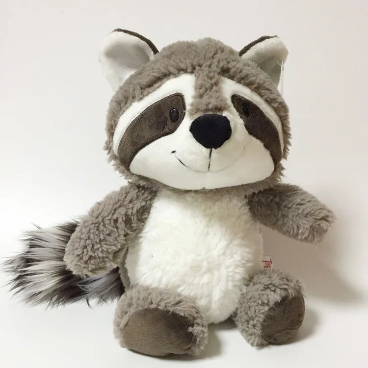 Bicho de Pelúcia de Guaxinim 25-35cm – Brinquedo de Pelúcia Macio e Fofo, Almofada para Crianças, Bebês