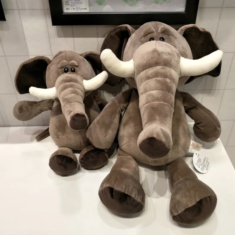 Bicho de Pelúcia  de Animais da Floresta – Leão, Tigre, Elefante, Macaco, Leopardo, Girafa e Guaxinim, 25cm para Crianças