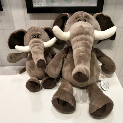 Bicho de Pelúcia  de Animais da Floresta – Leão, Tigre, Elefante, Macaco, Leopardo, Girafa e Guaxinim, 25cm para Crianças