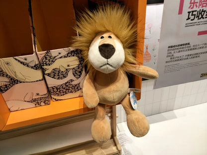 Bicho de Pelúcia  de Animais da Floresta – Leão, Tigre, Elefante, Macaco, Leopardo, Girafa e Guaxinim, 25cm para Crianças