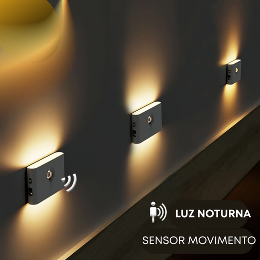 Luz Noturna LED por Indução – Sem Fio, Recarregável via USB