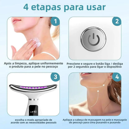 Aparelho de Beleza Facial com Luz Colorida