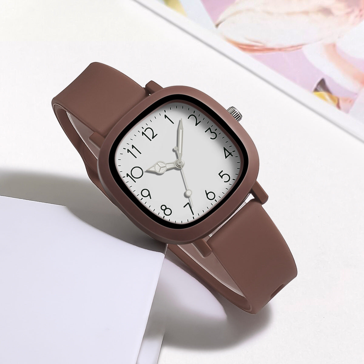 Relógio Quartz com Pulseira de Silicone