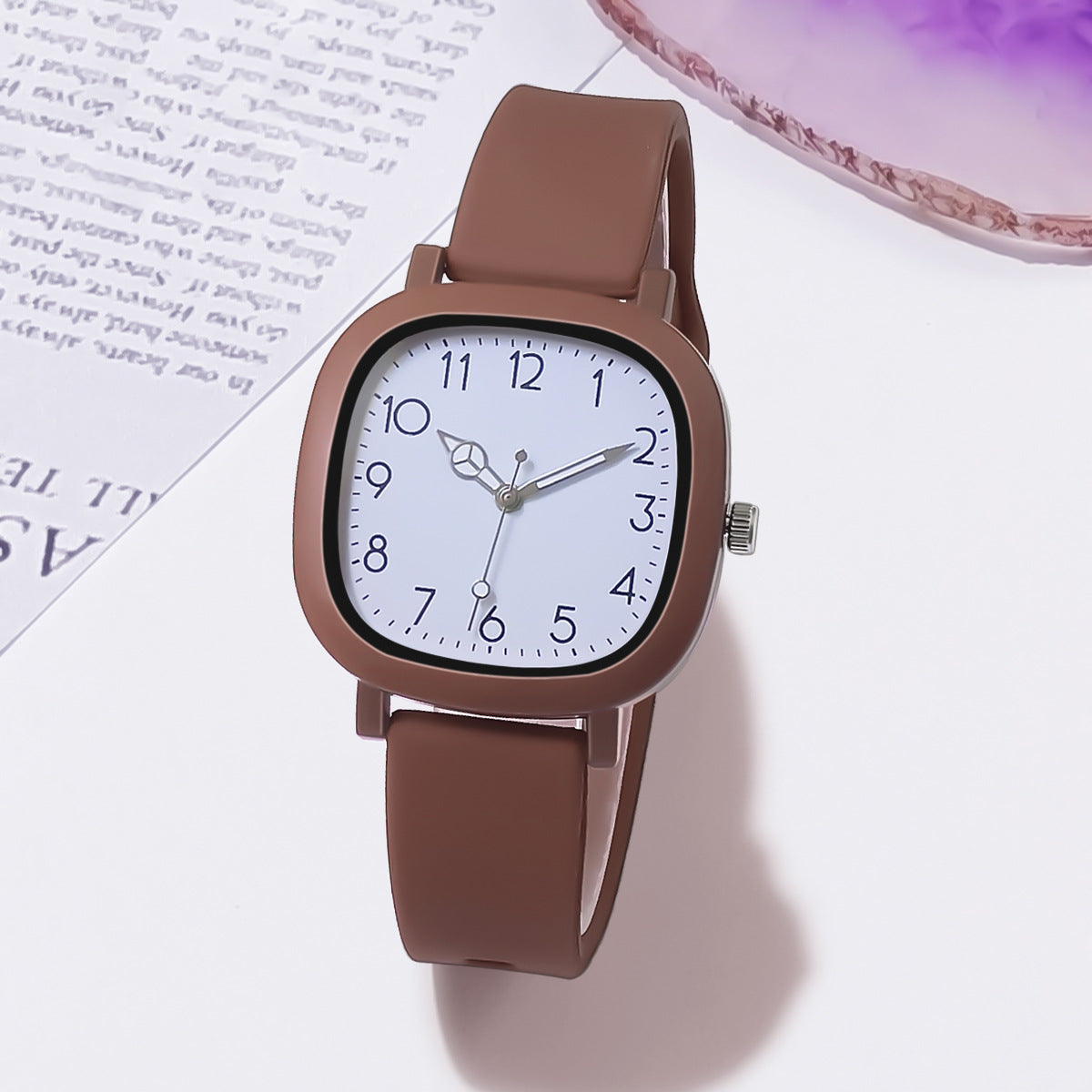 Relógio Quartz com Pulseira de Silicone
