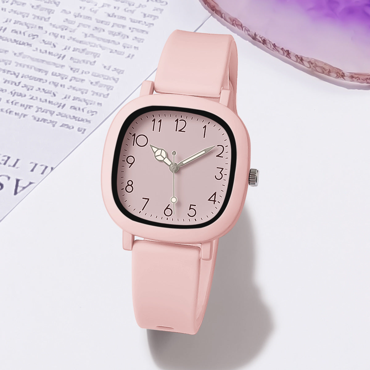 Relógio Quartz com Pulseira de Silicone