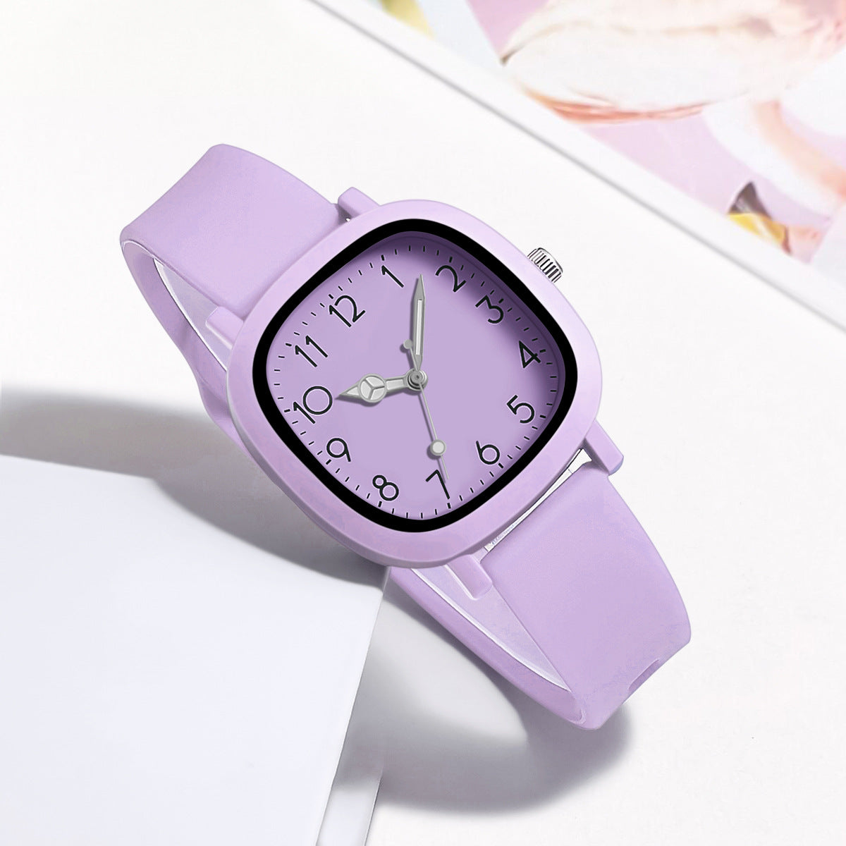 Relógio Quartz com Pulseira de Silicone