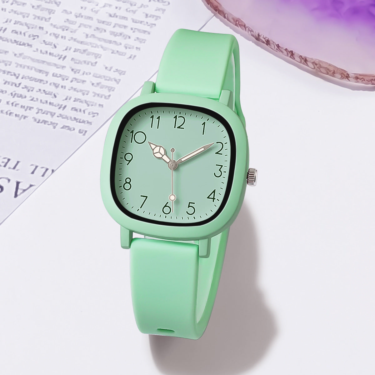 Relógio Quartz com Pulseira de Silicone