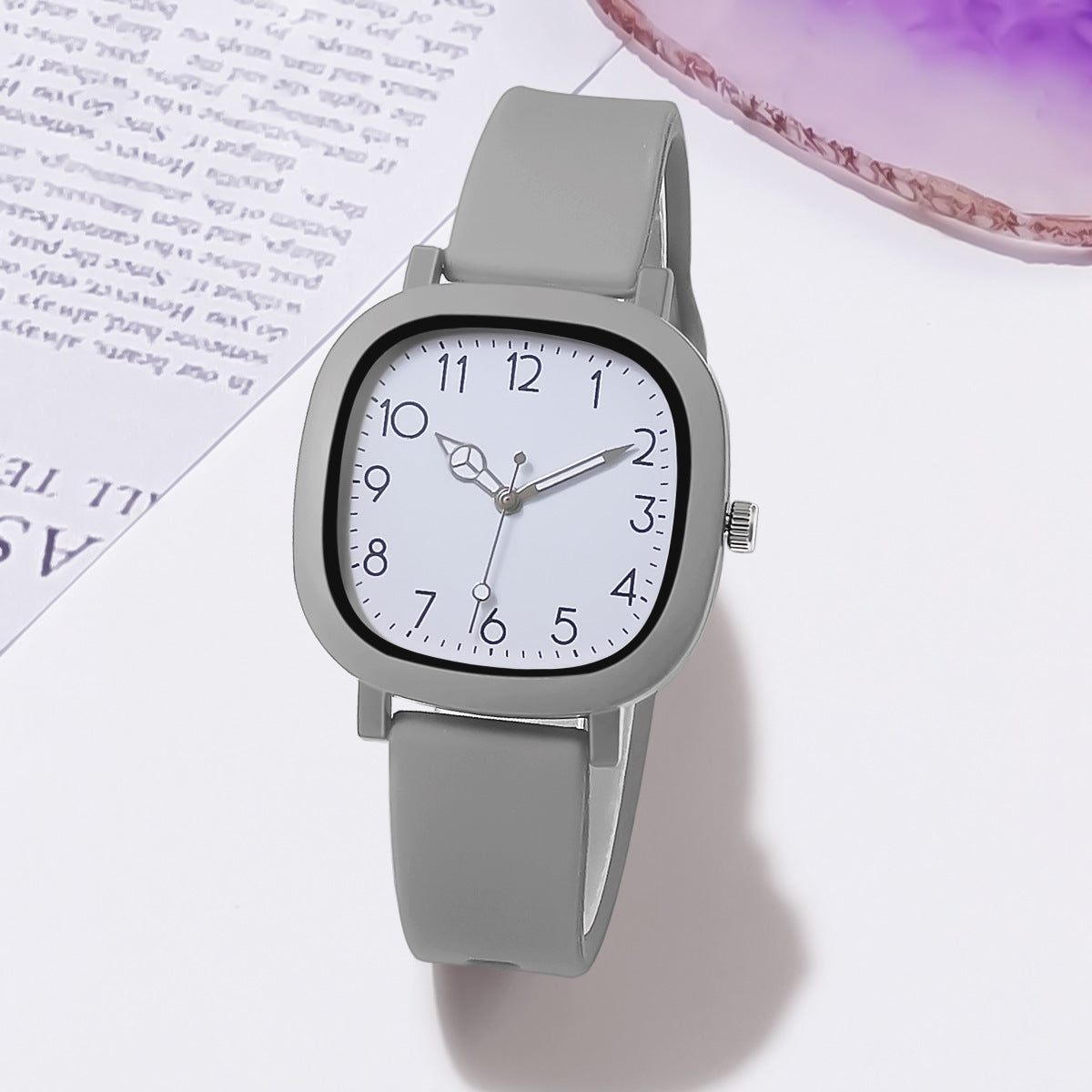 Relógio Quartz com Pulseira de Silicone