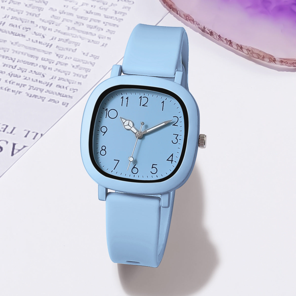 Relógio Quartz com Pulseira de Silicone