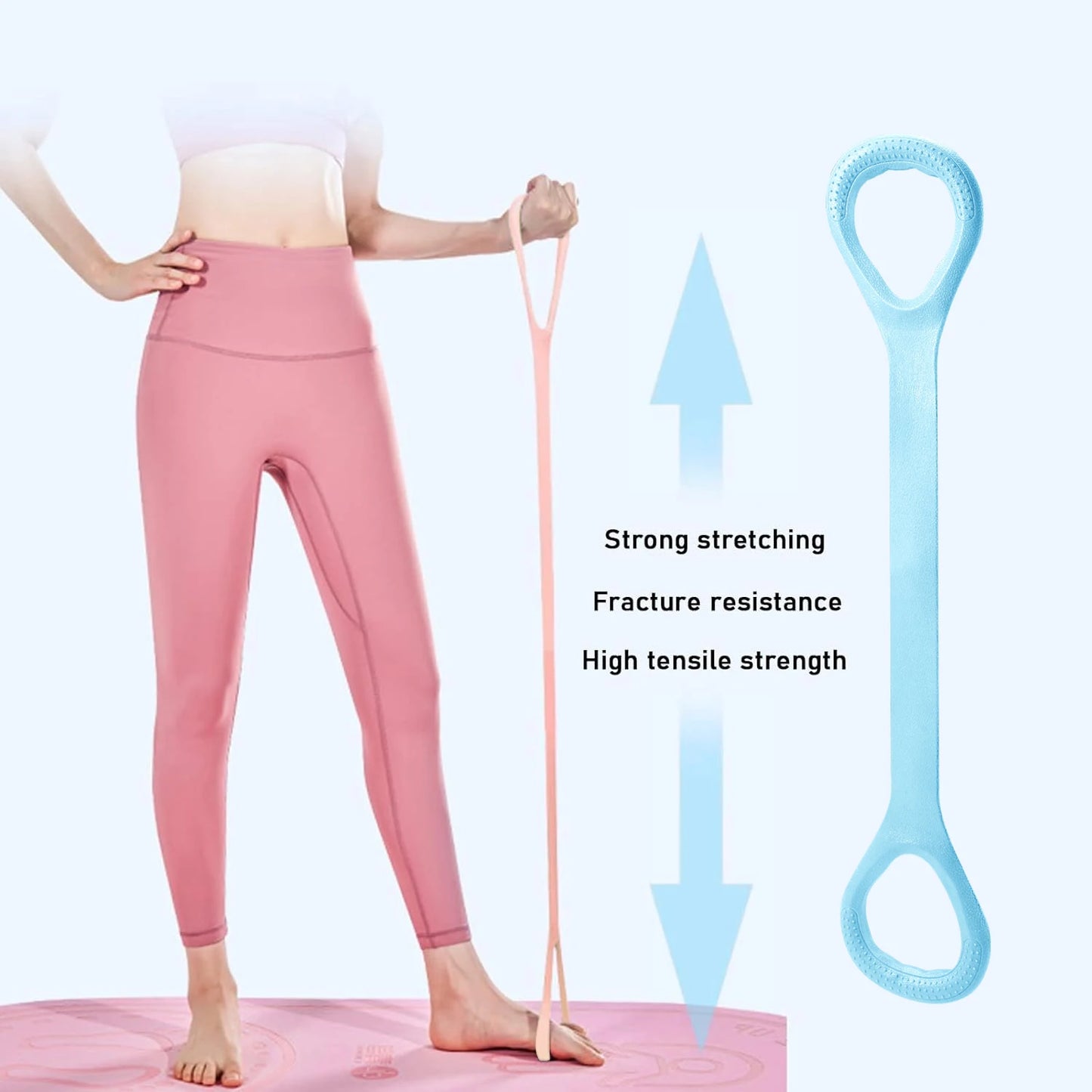 Faixa de Resistência para Exercícios  - Braços, Costas, Ombros, Yoga, Pilates e Fisioterapia