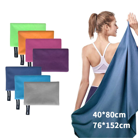 Toalha Esportiva de Microfibra Ultra-Absorvente