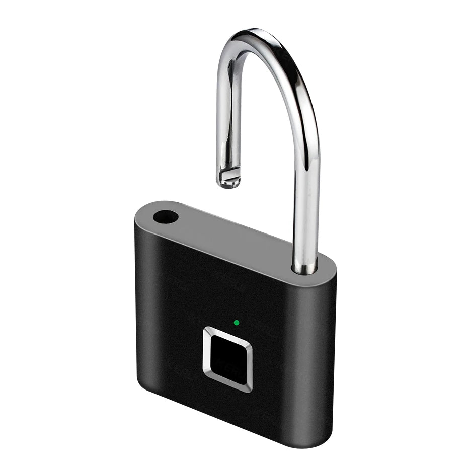Cadeado Inteligente Biométrico – Desbloqueio por Impressão Digital, USB Recarregável, à Prova d’Água, Portátil e Antirroubo