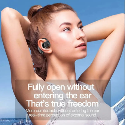 Bone Conduction Headphones Bluetooth Wireless Headphones with Mic Noise Cancelling and Handsfree