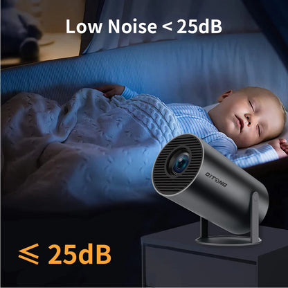 Projetor 4K Portátil  HY300 Plus foco eletrônico remoto  Bluetooth