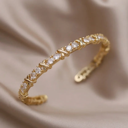 Pulseira Aberta com Zircônia