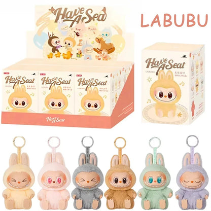 Boneco Labubu Macaron –  Miniatura Decorativa com Chaveiro