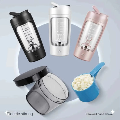 Copo Misturador Automático Portátil – 650ml, Recarregável, Ideal para Shakes de Proteína, Esportes e Fitness