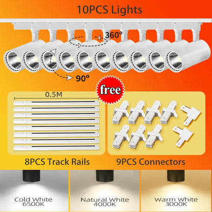 Luminária de Trilho LED – Conjunto Completo