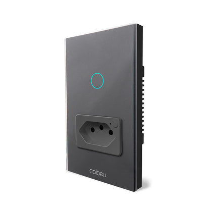 Interruptor Tomada inteligente touch wi fi com Neutro