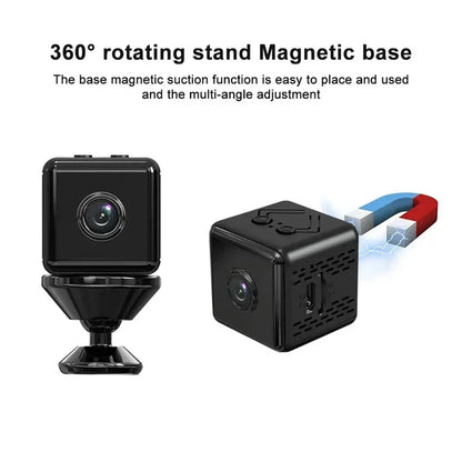 Mini Câmera Wi-Fi 4K/1080P HD com Visão Noturna e Detecção de Movimento