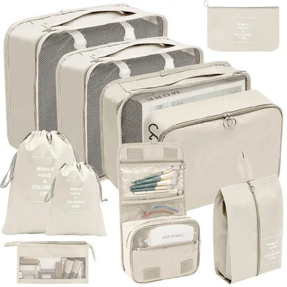 Conjunto de Organizadores de Viagem – 7/8/9/10 Peças, Arrumação para Mala, Bolsas