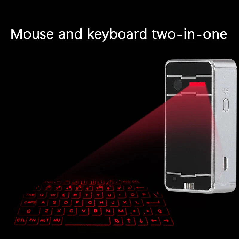 Projetor de Teclado Sem Fio Teclado Bluetooth