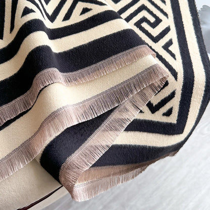Cachecol Luxo Inverno –  Jacquard, Macio e Quente