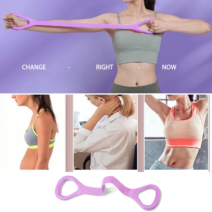 Faixa de Resistência para Exercícios  - Braços, Costas, Ombros, Yoga, Pilates e Fisioterapia