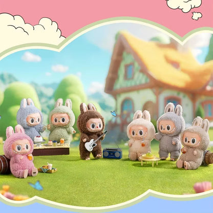 Boneco Labubu Macaron –  Miniatura Decorativa com Chaveiro