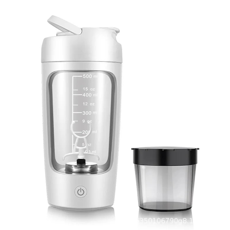 Copo Misturador Automático Portátil – 650ml, Recarregável, Ideal para Shakes de Proteína, Esportes e Fitness