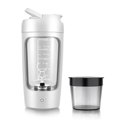 Copo Misturador Automático Portátil – 650ml, Recarregável, Ideal para Shakes de Proteína, Esportes e Fitness