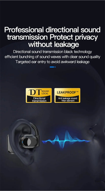 Bone Conduction Headphones Bluetooth Wireless Headphones with Mic Noise Cancelling and Handsfree