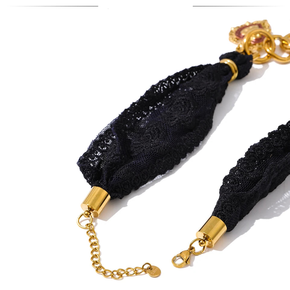 Colar Lace Preto