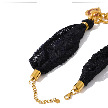 Colar Lace Preto