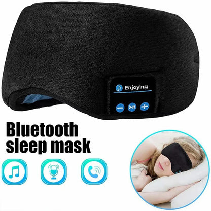 Fones Bluetooth com Faixa de Cabeça – Headset Sem Fio para Esportes, Sono e Música (Máscara de Olhos Integrada)