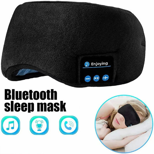 Fones Bluetooth com Faixa de Cabeça – Headset Sem Fio para Esportes, Sono e Música (Máscara de Olhos Integrada)