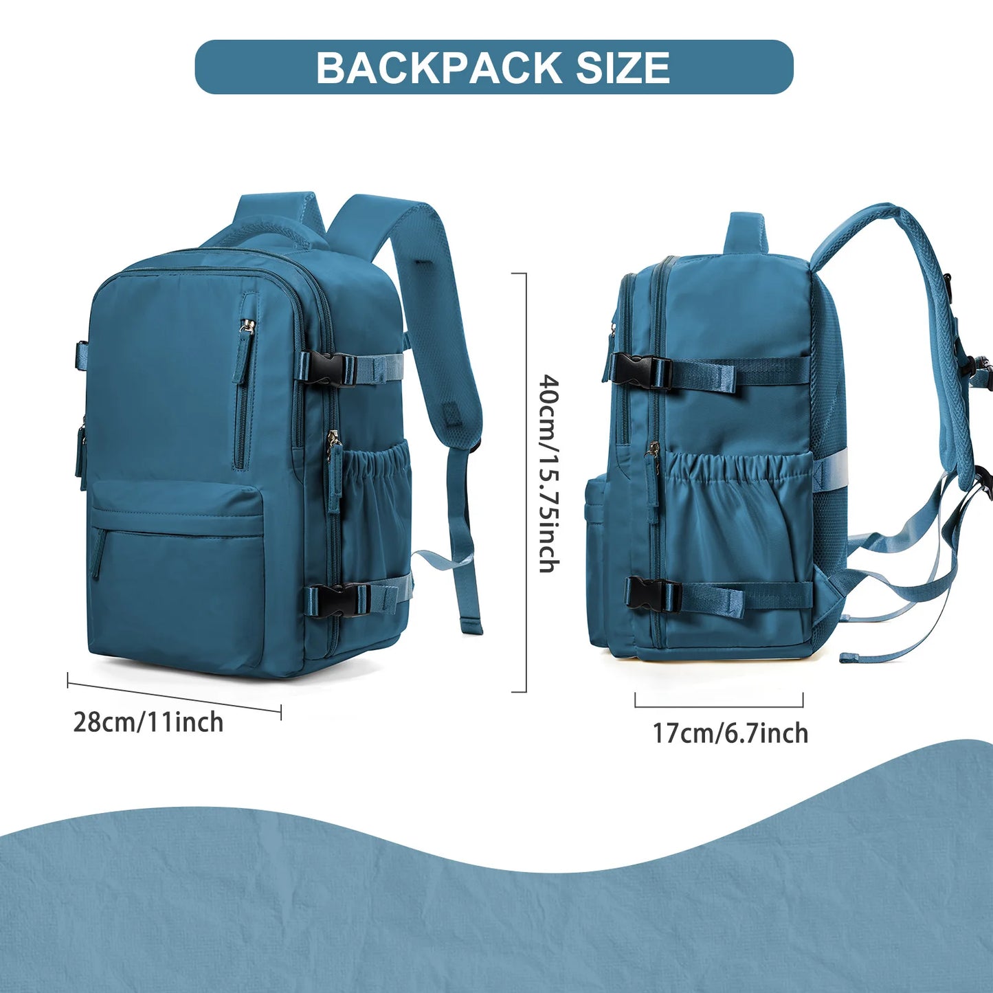 Mochila de Viagem  – 40x30x20cm  Leve, Resistente e com Compartimento para Notebook 15.6