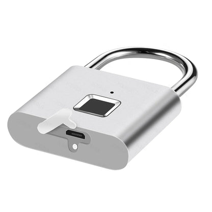Cadeado Inteligente Biométrico – Desbloqueio por Impressão Digital, USB Recarregável, à Prova d’Água, Portátil e Antirroubo
