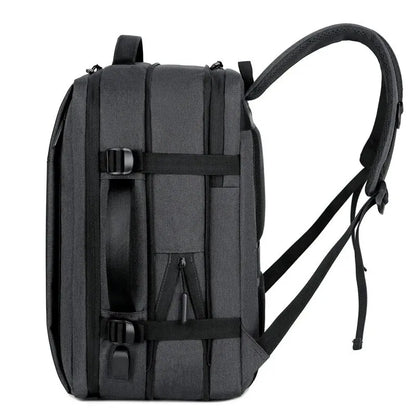 Mochila de Viagem e Trabalho – Impermeável, Expansível, com Porta USB e Compartimento para Notebook 15.6"moch