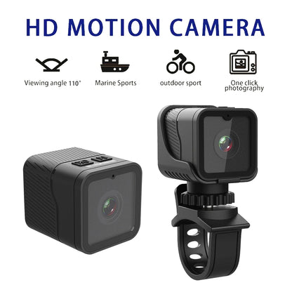 Mini Câmera Esportiva Portátil 1080P HD com Wi-Fi e Suporte à Prova d'Água